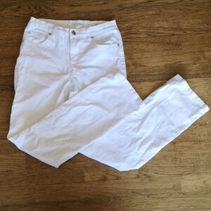 Jones New York Crisp White Lexington Straight Jeans 2